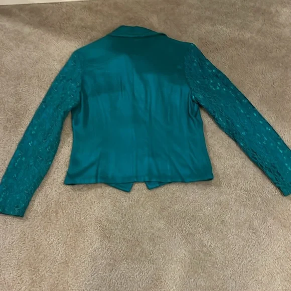 Vintage Together turquoise two-piece pantsuit size 4 - Picture 10 of 16
